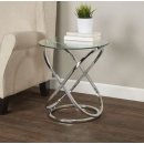 Стол журнальный SIGNAL EOS C прозрачный/хром